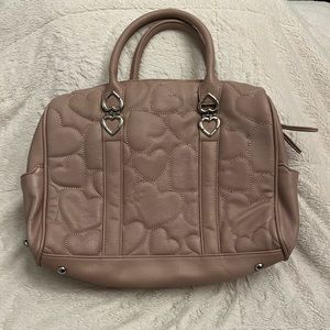 Betsey Johnson Tote bag. Pink heart. Good used condition.